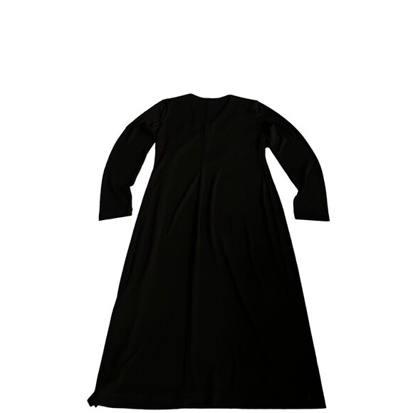 Donna Karan New York Womens Dress Black Small Surplice Vneck Midi Stretch - Picture 2 of 7